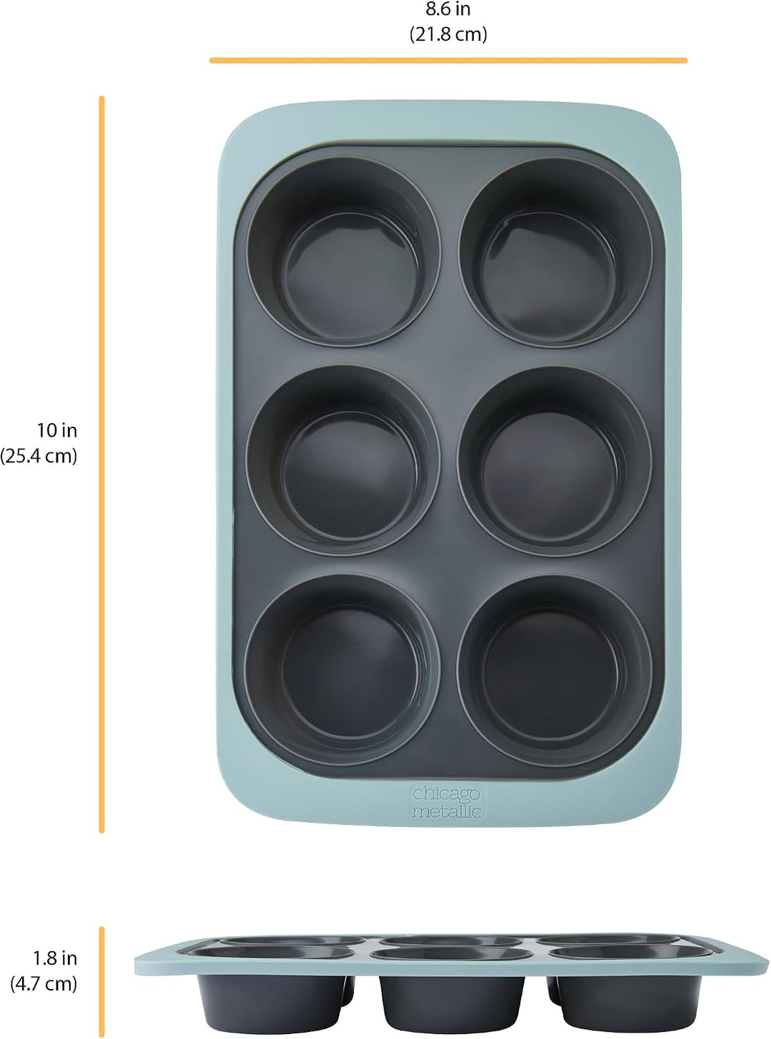 Chicago Metallic Silicone 6 Cup Muffin Pan