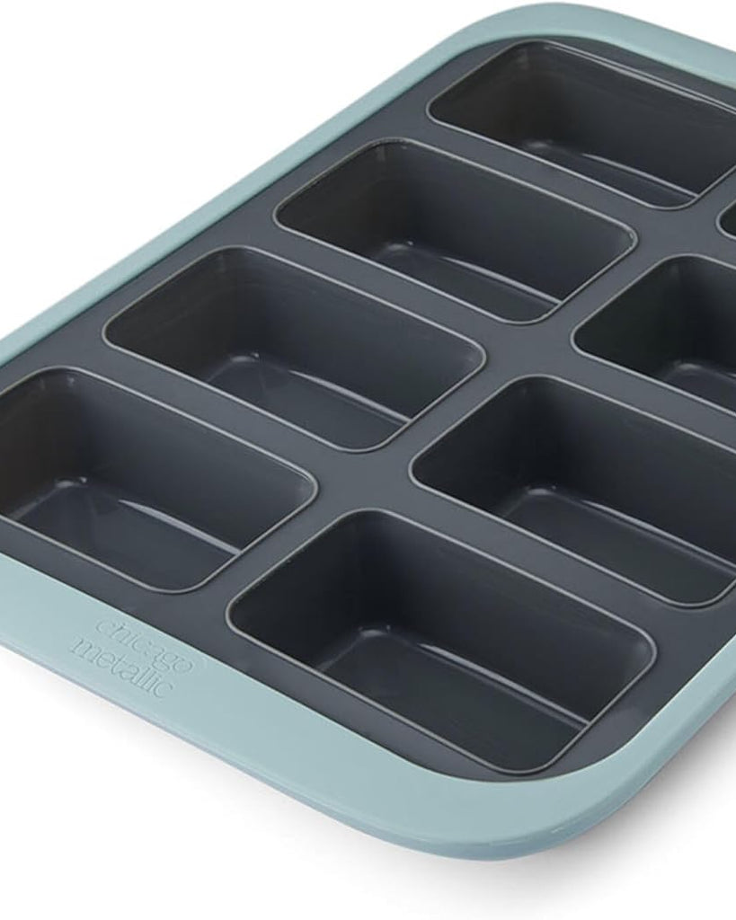 Chicago Metallic 8-Cup Silicone Loaf Pan, 9x5 -Inch Nonstick