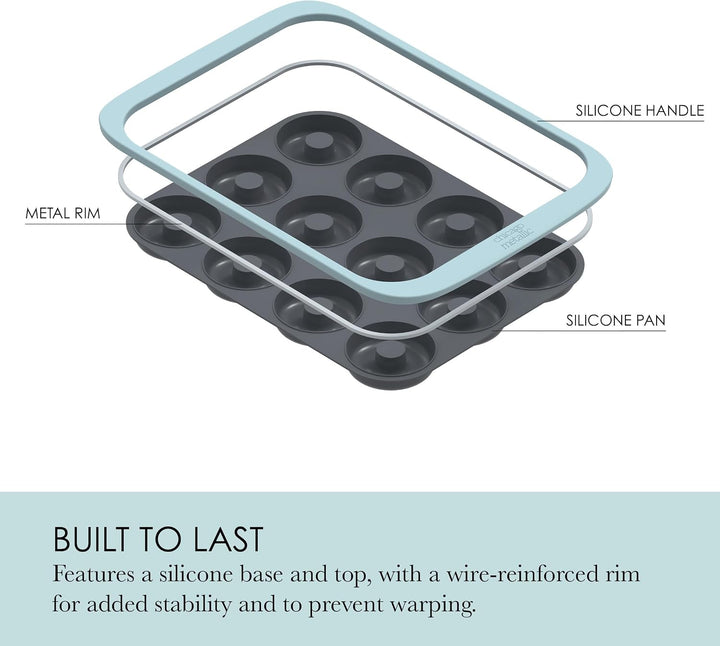Blue Silicone Donut Pan